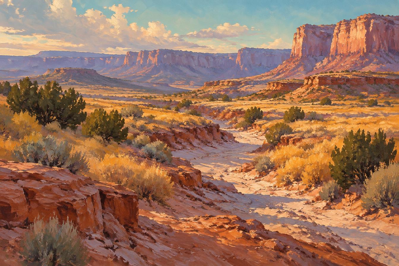 Arroyo Light — Southwest landscape painting