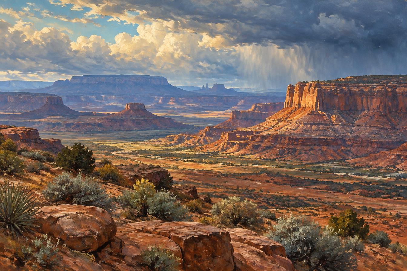 Plateau Echoes — Southwest landscape painting