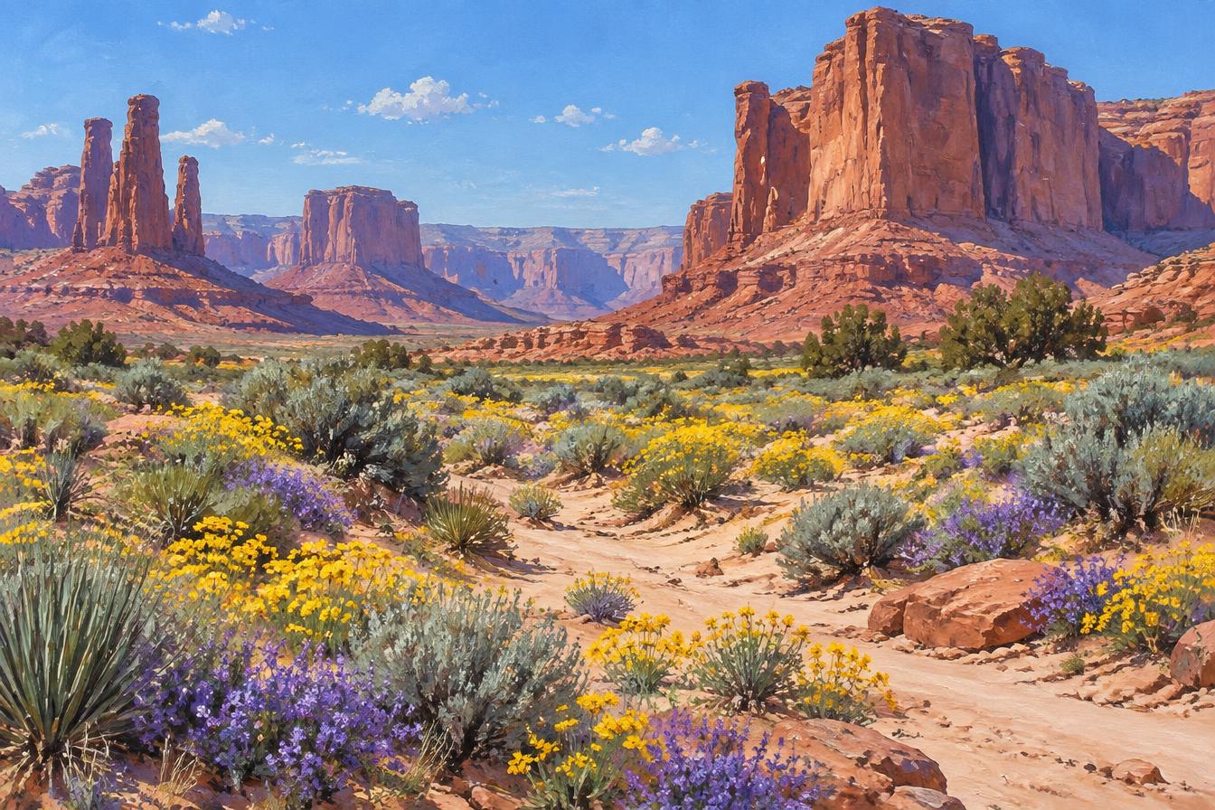 Desert Bloom — Southwest landscape painting